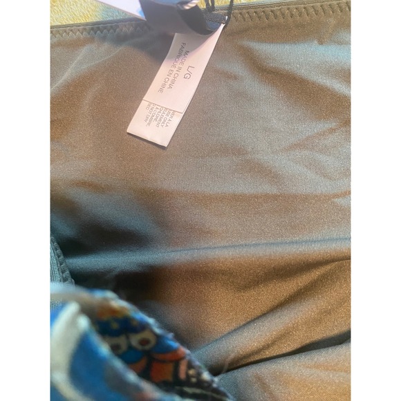 SKIN Dark Olive Green Bikini Bottoms High Cut Bikini Swimsuit Bottoms L - Picture 4 of 5